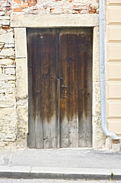 Weathered Stain in Old Rock
